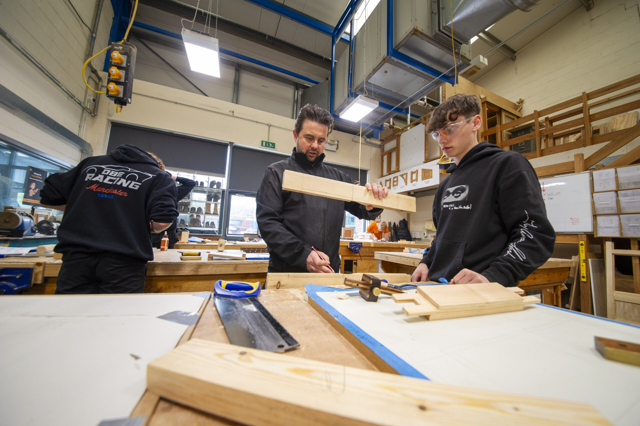 Carpentry and Joinery students and Accrington and Rossendale College